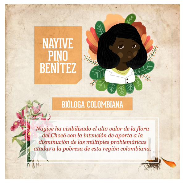 Resultado de imagen de 1. Nayive Pino Benítez, bióloga colombiana